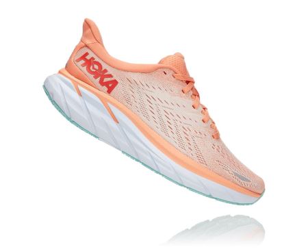 Hoka One One Clifton 8 - Adidasi Alergare Pe Drum Dama Argintii | RO-HxyMSGt